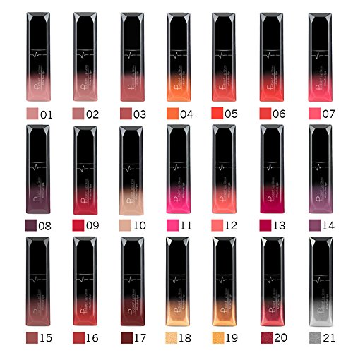 Yitla Matt Liquid Lip Gloss Lippenstift Wasserdicht Langlebig,21 Farben (1) - 3