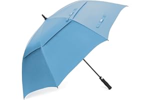 G4Free Grand Parapluie de Golf 120cm/138cm/157cm/175cm/183cm Parapluies de Golf Anti Tempete Automatique Ombrelle Double Auvent Resistant au Vent pour Homme Femme