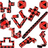 Kleine Größe: Die Größe des Puzzlespielwürfels zum Glätten beträgt ca. 27 x 1,7 x 1,1 cm/ 10,63 x 0,67 x 0,43 Zoll (LWH), kann in Mini Größe gefaltet werden, nicht für Kinder unter 3 Jahren; Bringen Sie Herausforderungen an Ihre Finger und Ihr Gehirn, ideal als Geschenk für Ihre Freunde und Familie