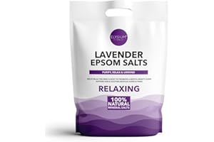 Elysium Spa Lavender Epsom Salts - 100% Natural Mineral Salts | Soothing & Relaxing Soak, Softens Skin & Soothes Muscle Aches & Pains (2Kg)