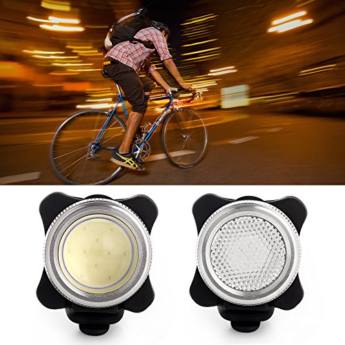 Agapo Wiederaufladbare LED Fahrradlampe Set COB Frontlicht und Rücklicht 450lm - 5