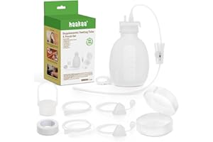 haakaa Zestaw dodatkowego węża do karmienia i worka, dodatkowy system karmienia dla dzieci, system karmienia piersią SNS, silikon spożywczy