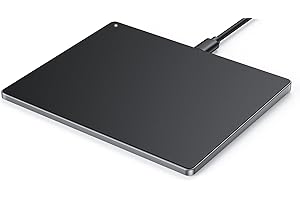 seenda Touchpad per PC, trackpad esterno in alluminio con navigazione multi-touch, mouse touchpad ad alta precisione con cavo solo per Windows 11/10, computer/laptop, nero e grigio