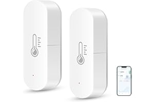 WiFi Thermometer Hygrometer Sensor, UseeLink Indoor Temperature and Humidity Sensor, Wireless Smart Humidity Temperature Monitor with Remote App Notification Alert for Home, Greenhouse 2 Packs