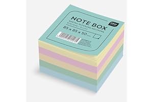 Interdruk Zettelklotz - Notizklotz - 85 x 85 x 50 mm - Circa 500 Geleimt Blätter - Mehrfarbig