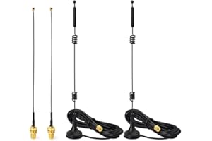 Bingfu WiFi Antenna RP-SMA Male WiFi Aerial 2.4/5.8 GHz 9dBi Magnetic Base 15cm RP-SMA Female Pigtail Cable Compatible with Intel Fenvi Wireless Mini PCI Express PCIE Network Card Adapter