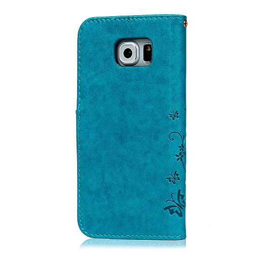 Funda Libro para Samsung Galaxy S6 de Cuero Impresi  n Con Tapa y Cartera Correa de mano - Mavis s Diary Carcasa PU Leather Con TPU Silicona Case Interna Suave Soporte Plegable Ranuras para Tarjetas y Billetera Cierre Magn  tico - Funda Hecho para Samsung Galaxy S6