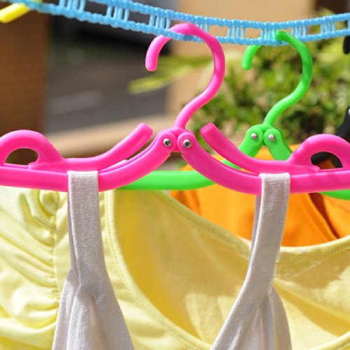 Musuntas 5pcs Magie Reise Outdoor Camping tragbare Falten Kunststoff Kleidung Kleiderbügel - 5