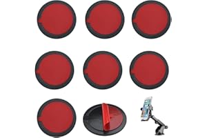 OTTYMO 8 Pcs Discos Adhesivos para Salpicadero 70mm de Diametro Interor Discos de Fijación Universal para Soporte con Ventosa para Móviles, GPS, Tablet Coche para Tomtom, Garmin, Nuvi