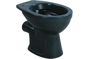 sanicomfort Stand-WC anthrazit matt spülrandlos, Abgang waagrecht, Tiefspüler