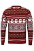 Produktbild Jungen Mädchen 3D NEUHEIT Strickpullover Rundhalsausschnitt Christmas Pulli - Schnee Papier - Christmas Rot, 158