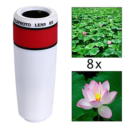 AFAITH Lenti Cellulari Kit 10-in-1 Kit obiettivi per Smartphone, 8x Telescopio per teleobiettivo/ Obiettivo fisheye/ Obiettivo 2 in 1 Macro e grandangolo + telecomando Selfie Stick monopiede + Bluetooth + Mini treppiede Monopiede per iPhone 7 / iPhone 7 Plus, iPhone 6s / 6s Plus,Samsung Galaxy S7 edge /S8 /S6edge / S6, Huawei P10/P9 /P8, Sony, HTC, Nokia ed altri Smartphone