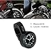 Produktbild Universal Motorraduhr Motorrad Lenker Uhr Leichte wasserdicht schwarz weiss Aluminium 7/8 " (22 /25mm) Ziffernblatt Fahrrad Roller schwarz siber (Schwarz)