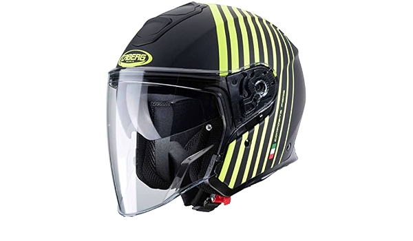 Caberg CASCO FLYON BAKARI MATT BLACK/YELLOW FLUO M : Amazon.it: Auto e Moto