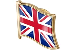 Ayrsjcl 1pc Union Badge Metal Metal Regno Unito Bandiera Bandiera Risvolto Pin UK Bandiera Bandiera Union Britannico Britannico Distintivi Britannici