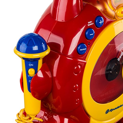 Roadstar KID-55CD Kinder CD-Spieler mit 2 Mikrofonen und Karaoke-Funktion (tragbar, Batterie-Betrieb, Kopfhörer-Anschluss, 10 Watt Musikleistung) - 5