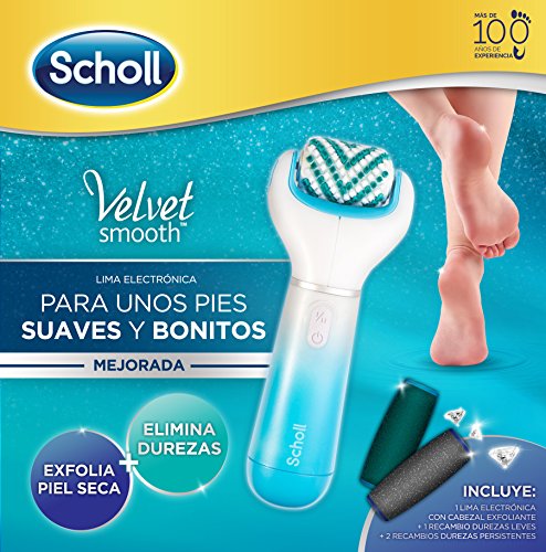 Scholl Velvet Smooth Pack Lima Electrónica con Cabezal Exfoliante y 3 recambios