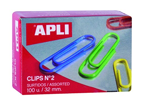 100 clips de colores APLI por sólo 0,60€