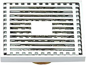 Square Bathroom Floor Drain Trap Shower Waste water Hair Strainer 10x10CM , chrome