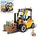 Produktbild 1Set Bausteine Auto Spielzeug Gebäude-Ziegelstein Technik Fahrzeug Montage Spielzeug-Set BAU-Geburtstags-Party Supplies Mini-Spielzeug-Autos für Kleinkinder Jungen Mädchen (Gabelstapler)