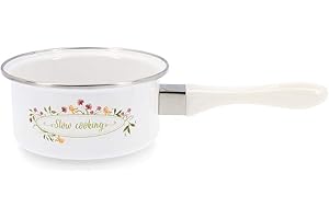 Quid 4960511 CAZO 14CM Acero ESMALT MEMORY QD Kasserolle, 14 cm, Stahl, Edelstahl, weiß