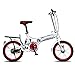 Produktbild XQ 1613URE Faltbare Fahrrad 16 Zoll Erwachsene Klapprad Single Speed Ultraleicht Dämpfung Männer Und Frauen Student Kinder Fahrrad ( Farbe : White-black )
