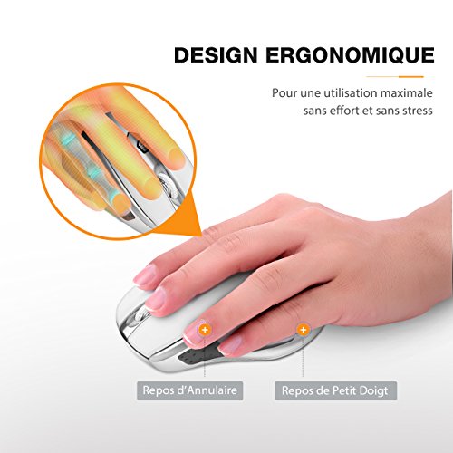 VICTSING Teclado Inalambrico Bluetooth  Blanco 