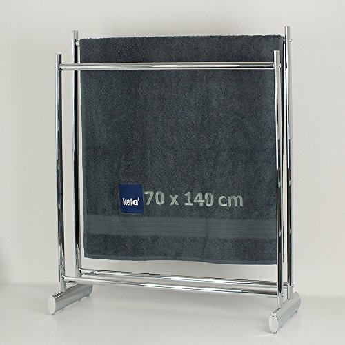 Kela 21985 Handtuchhalter, 2 Stangen, Rostfrei, Verchromtes Metall, 88 cm Höhe, Lunis, Chrom - 3