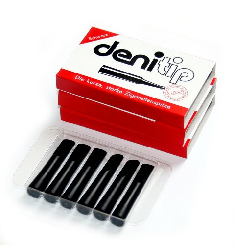 18 x titular de cigarrillos Denitip Denicotea negro