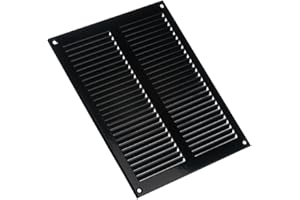 EUROPLAST Kratka wentylacyjna, 200 x 250 mm, czarna kratka wentylacyjna, siatka metalowa