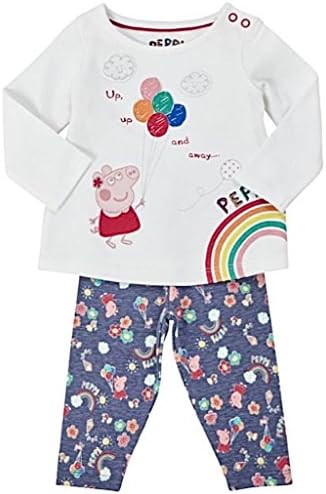 Licensed Peppa Pig Baby Girls T Shirt and Leggings Set (3-6 Months)