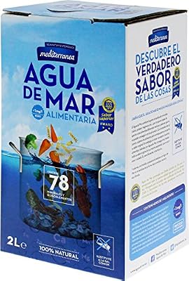 Mediterranea Eau de mer filtrée usage alimentaire en récipient de 2 litres