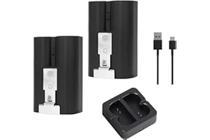 WAHXIYUG Rechargeable Ring Doorbell Battery Pack, Compatible with Ring Video Doorbell 2/3/4 and Spotlight Camera and Stick Up Camera, Battery 3.65V 6040mAh (2 batteries with charger)