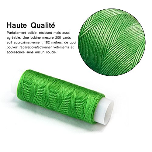kapoo 39 Spulen Nähgarn-Sortiment nützlich und sehr praktische Polyester Fäden Nähmaschine Spulen 39 Bobine de Fäden [1 Jahr Garantie] - 4