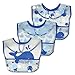 green sprouts Wipe-Off Bibs (Blue Whale, Pack of 3)