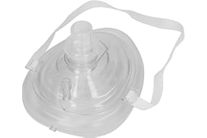 JIAWU Maschera di salvataggio CPR con valvola usa e getta, protezione viso CPR in silicone, primo soccorso o formazione HLW, custodia di emergenza, custodia rigida con cinturino da polso (blu)