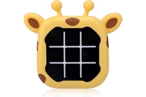 BTFO Electronic Tic Tac Toe Game, 3-in-1 Electric Handheld Puzzle Console Portable Noughts and Crosses XO Games Mini Digital Infinite Tic Tac Toe Bolt Game for Kids Adults Gifts Car Ride Travel (Giraffe)