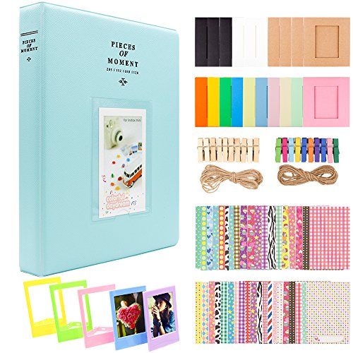 Ablus Store 2x3 Pouces Papier Photo Album Set de Film pour Fujifilm Instax Mini Caméra, Polaroid Snap, Z2300, SocialMatic Instant Cameras et Zip Instant imprimante (Glace Bleue, 128 Poches)