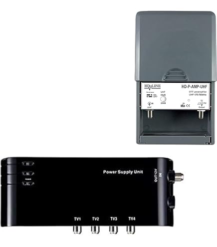 Kit Amplificateur Mât UHF 34 DB Avec Filtre LTE 5G - Pour Antenne TNT, Amélioration Signal, Alimentation Incluse - 6