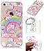 Produktbild Hülle iPhone SE/5s/5 Hülle, Apple iPhone SE/5s/5 Hülle TPU Case Schutzhülle Silikon Case,Niedliche Cartoon Malerei Durchsichtige Rückschale und TPU Bumper Handy Tasche Case Cover Etui für Apple iPhone SE/5s/5 + Schlüsselanhänger (I) (8)