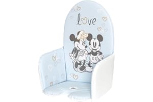 keeeper Mickey Coussin pour Chaise Haute, Universel pour Chaises Hautes, avec Velcro, Lena, Bleu (Cloudy Blue)