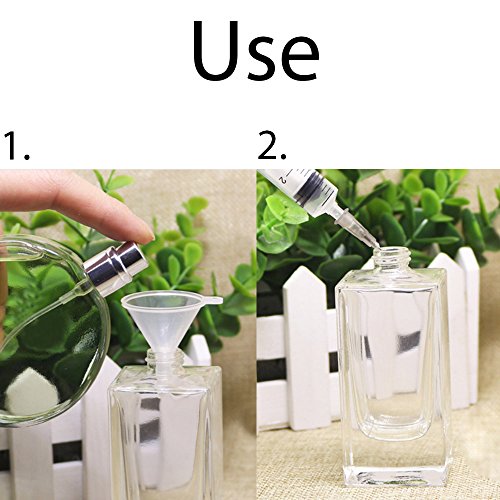 Vococal® 50ml Leere Glas Parfum Sprühflaschen – Nachfüllbar Ätherisches Öl Parfümzerstäuber Zerstäuber mit Deckel - 3