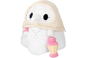 SUPYINI Doctor Doll, Plague Doctor Plüschtier, Luminous Plush Toy Halloween Christmas Luminous Plush Stuffed Cosplay Doll Soft Lovely Couple Doll Party Dance Props for Home Collection, 20cm, Weiß