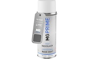 MG PRIME Vernice per auto Bomboletta spray per Audi LY7C / T3 Nardograu/Nardo Grey Bomboletta a spruzzo di vernice di base da 400ml