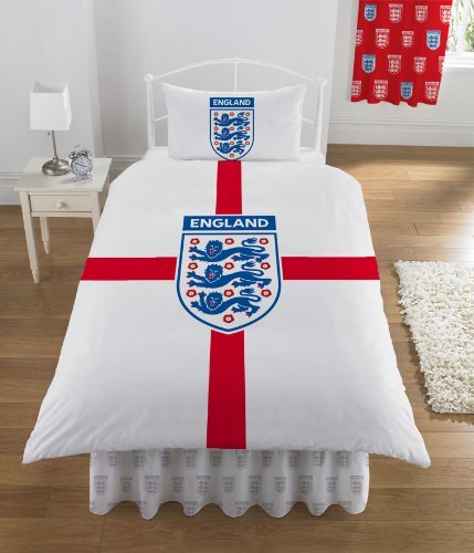 England St George Single Duvet Cover and Pillowcase Bedding Set