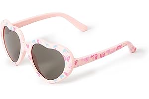 Eyelevel Tots Heart Sunglasses for Girls - Pink Heart Shape Sunglasses - 100% UVA/UVB Protection & CAT3 Lens - For Girls 2-5 years