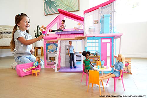 Barbie FXG57 - Malibu Haus Puppenhaus 60 cm breit mit +25 Zubehörteile, Puppen Spielzeug ab 3 Jahren - 2