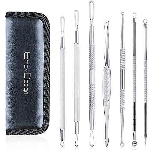 Mitesserentferner – Pickel und Akne Werkzeug Set von EmaxDesign – Werkzeuge zur Professionellen Behandlung von Gesichtsunreinheiten wie Whiteheads (Weiße Mitesser),Mitesser und Pickel Entferner - 2