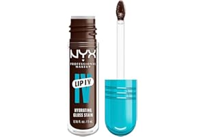 ‎NYX PROFESSIONAL MAKEUP NYX Professional Makeup Feuchtigkeitsspendender Lipgloss und Lip Stain, Bis zu 12 Stunden Pflege, Lip IV Hydrating Gloss Stain, Farbe: Espresso Soak