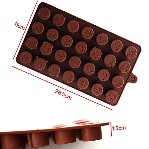 HENGSONG Emoji Emoticon Silikon Schkoladenform Selber Machen DIY Pralinenformen - 5